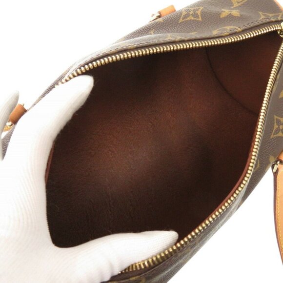 LOUIS VUITTON Brown Monogram Leather Papillon 26 Bag - Picture 7 of 11